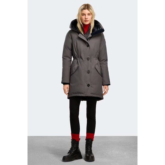 CANADA GOOSE Rossclair Park Black Label Jacket Coastal Grey Size Medium NWT - Picture 4 of 10